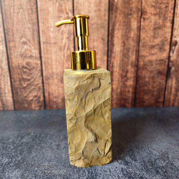 Distributeur de savon en pierre naturelle - Oeil de Tigre