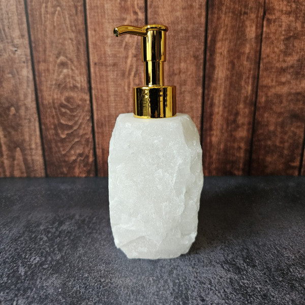 Distributeur de savon en pierre - Cristal de Roche