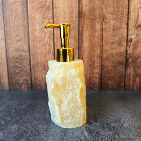 Distributeur de savon en pierre - Calcite Orange