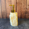 Distributeur de savon en pierre - Calcite Orange