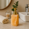 Distributeur de savon en pierre – Calcite Orange naturelle