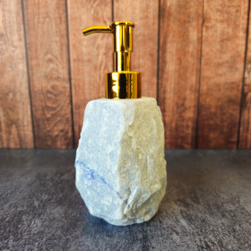 Distributeur de savon en pierre naturelle - Aventurine Bleue