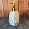 Distributeur de savon en pierre naturelle - Aventurine Bleue