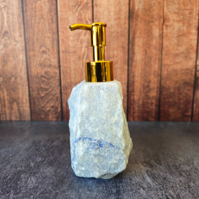 Distributeur de savon en pierre - Aventurine Bleue