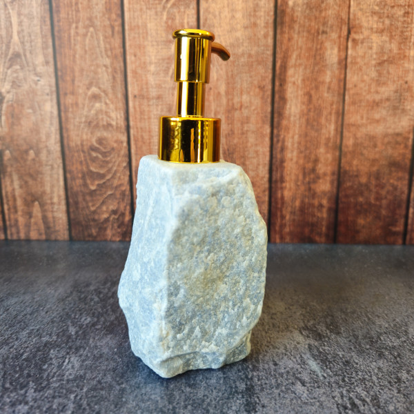 Distributeur de savon liquide en pierre naturelle - Aventurine Bleue
