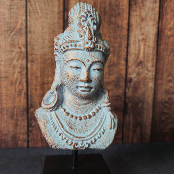 Gros plan sur La Princesse Java Porte bonheur - Cuivre Bleu