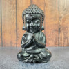 Statuette de Bouddha en Obsidienne Noire