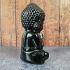 Statue Bouddha Obsidienne Noire – Protection & Sérénité Intérieure
