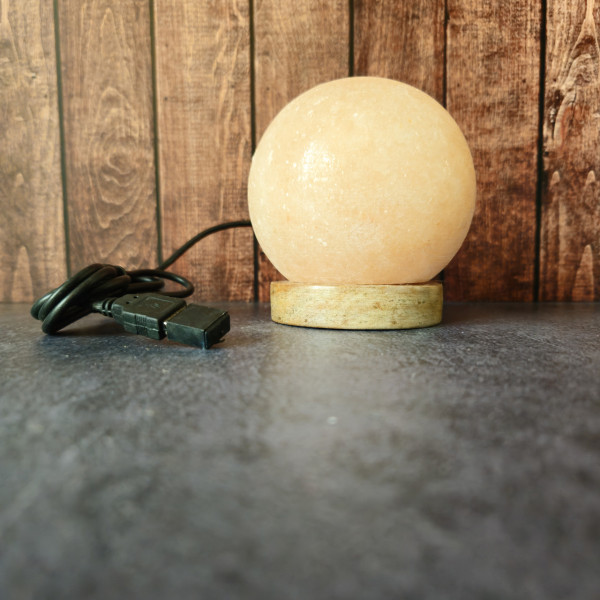 Mini lampe de sel sphère – Ambiance zen & lumière apaisante
