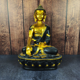Statue de Bouddha Noir et Or