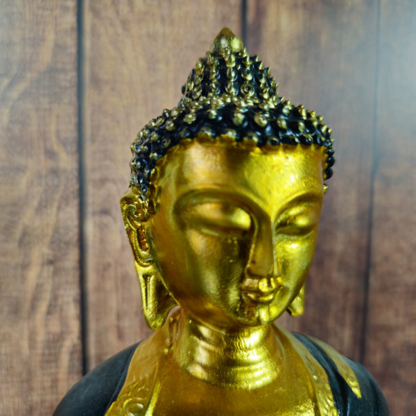Statue Bouddha Noir et Or – Décoration Zen & Spirituelle