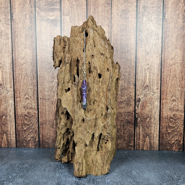 Pendule Thot en améthyste naturelle