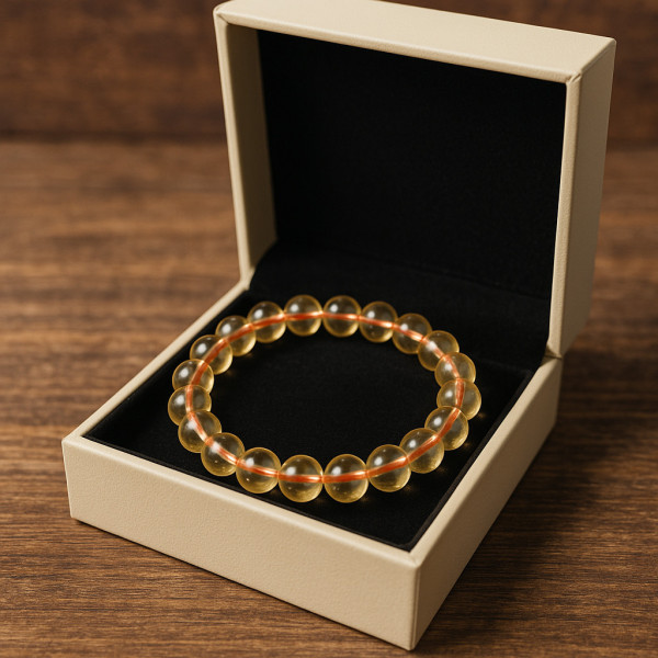 Bracelet femme citrine 8 mm – Énergie & Abondance | Namaste