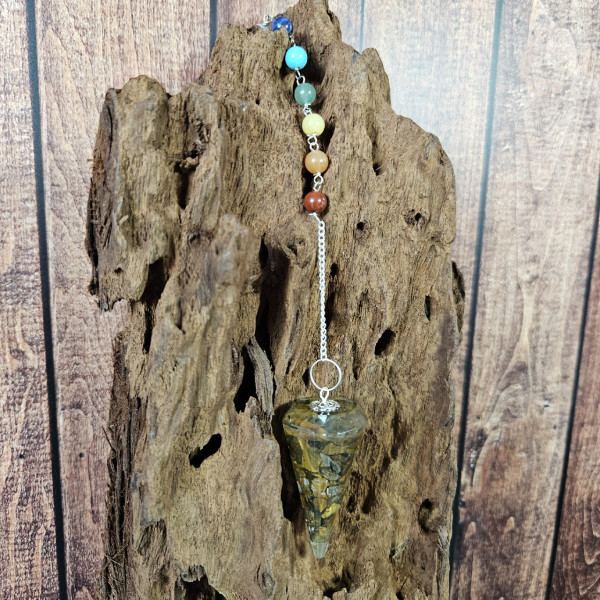 Pendule Orgonite en Oeil de Tigre