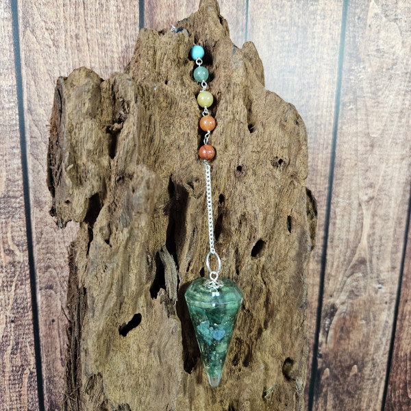 Pendule Orgonite en Aventurine Verte