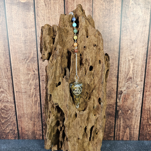 Pendule Orgonite 7 Chakras - Bouddha