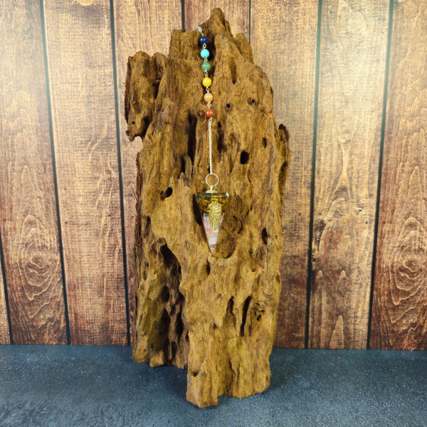 Pendule Orgonite 7 Chakras - Ailes d'ange