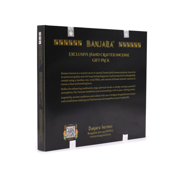 Dos de la Boite Découverte Encens Banjara (6 encens)