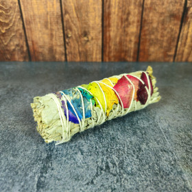 Fagot de Sauge Blanche et 7 Pétales de Rose