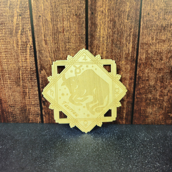 Plaque en bois Astrologique – Taureau