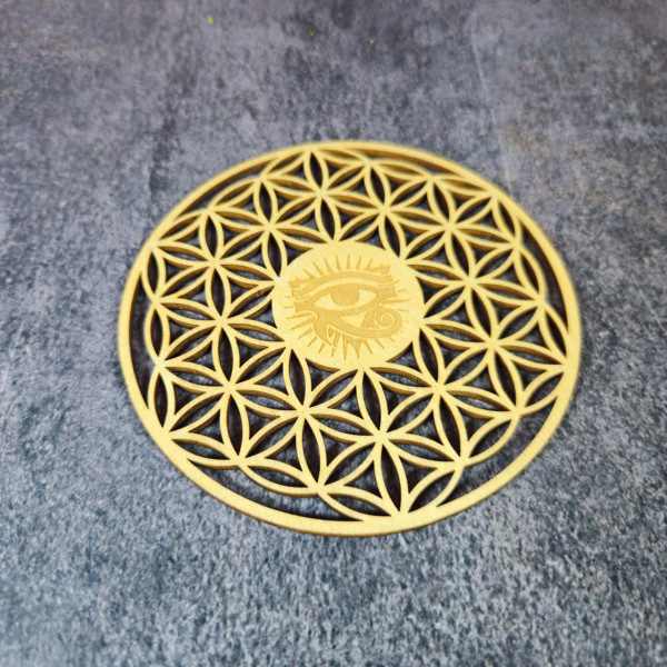 Plaque en bois Fleur de Vie