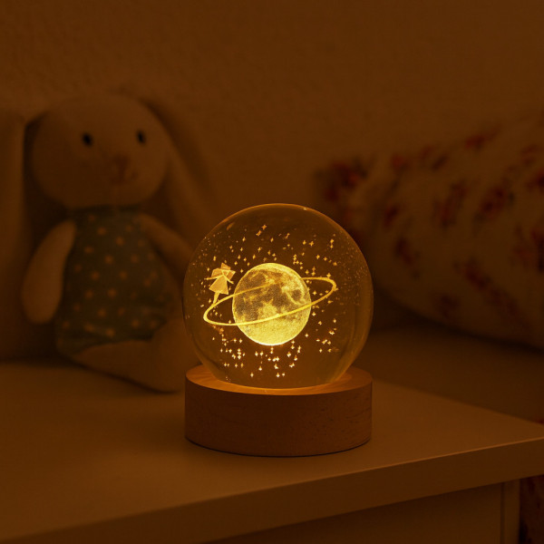 Veilleuse Saturne dans une chambre