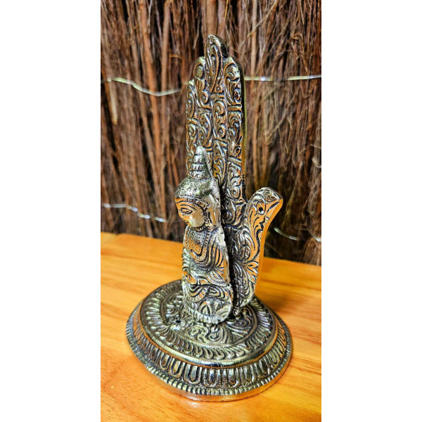 Porte-encens en aluminium main de Bouddha