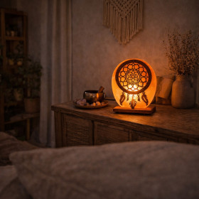lampe de sel himalaya attrape-rêves