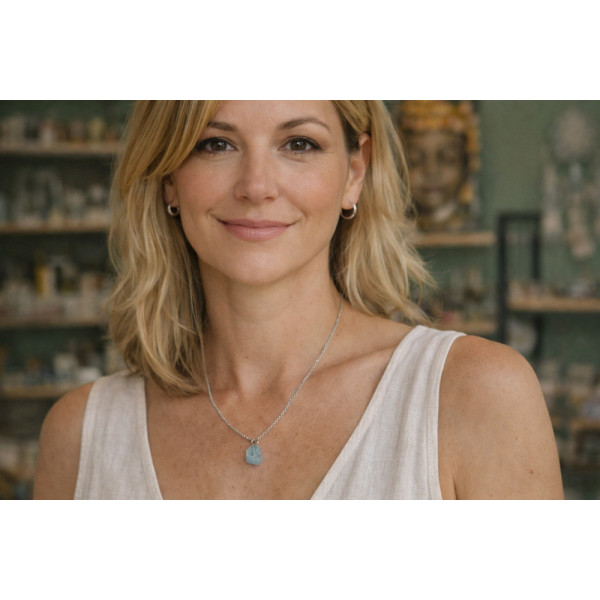 collier aigue-marine argent