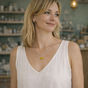 Collier Citrine Argent 925 – Pierre Naturelle & Énergie Positive