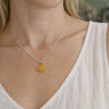 Pendentif citrine pierre brute en argent 925, chaque bijou est unique par sa forme et ses nuances naturelles