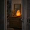 Lampe de sel Himalaya brute dans une chambre pour une ambiance douce et apaisante