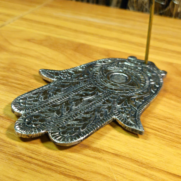 Porte-encens main de Hamsa en aluminium – Élégance et protection spirituelle