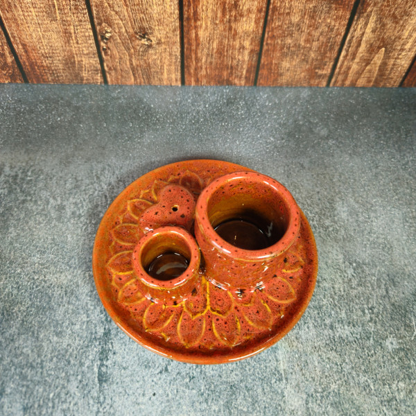 Support encens 4 en 1 mandala rouge | Zen & purification