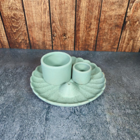 Support encens 4 en 1 lotus bleu en céramique, design zen et multifonction pour encens, cônes, sauge blanche et palo santo