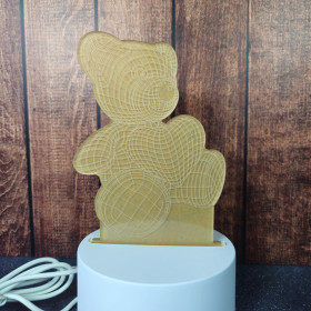 Veilleuse LED ourson USB au design rassurant, idéale pour une chambre bébé ou enfant