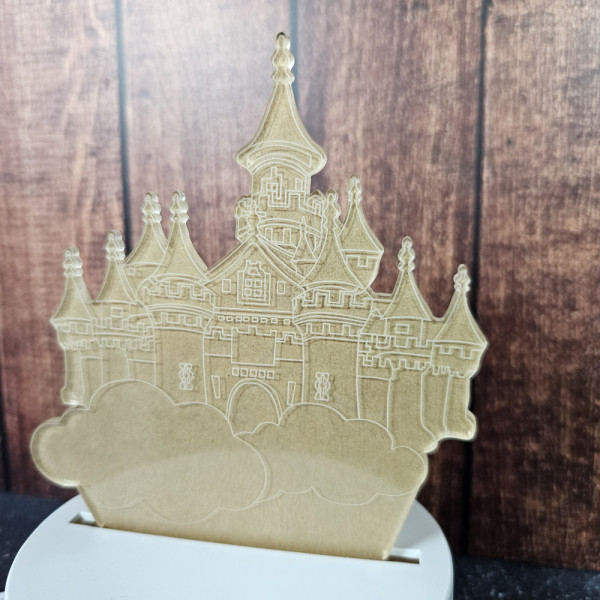 Veilleuse LED château en acrylique, lumière douce non agressive pour favoriser l’endormissement des enfants