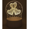 Veilleuse LED I Love You allumée – lumière chaude et ambiance romantique
