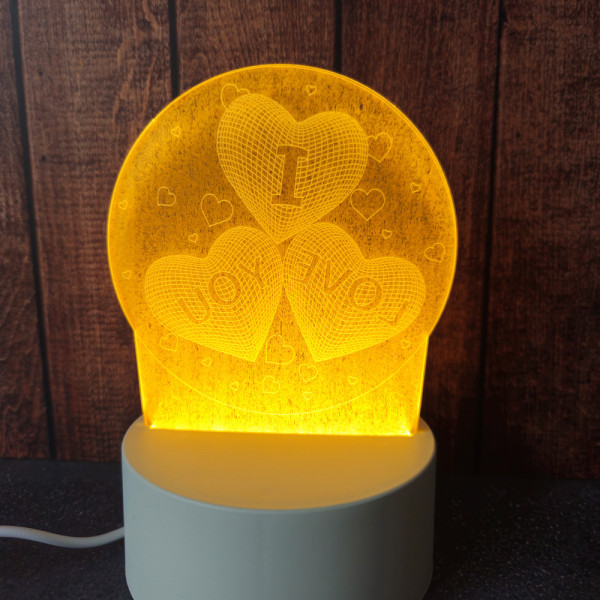 Veilleuse romantique LED allumée – lumière douce pour chambre ou cocooning