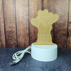 Lampe LED Love à poser avec câble USB, luminaire décoratif pour chambre adulte ou coin cocooning