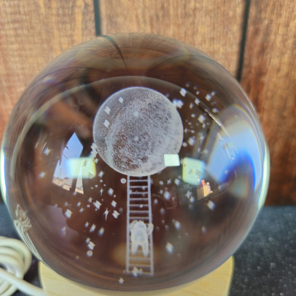 Lampe lune 3D LED avec câble USB – veilleuse bébé design élégante pour rituel du coucher