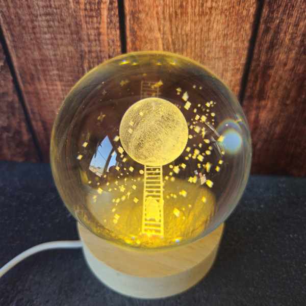 Lampe lune bébé effet étoilé – veilleuse chambre enfant à faible consommation LED