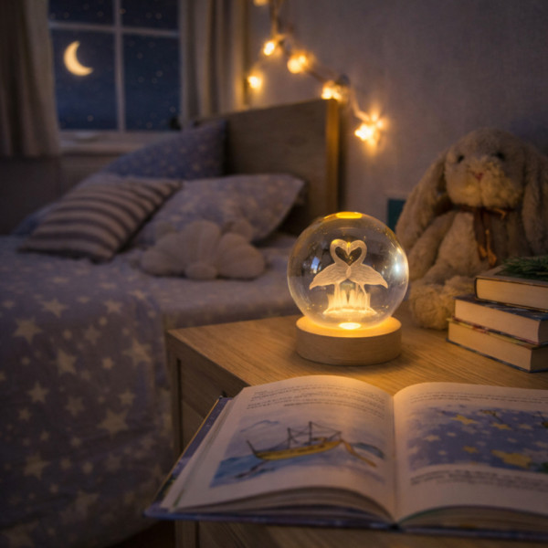 Veilleuse décorative chambre enfant – lumière douce sous les étoiles pour une nuit sereine