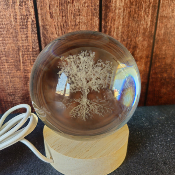 Lampe arbre de vie bois – veilleuse design pour chambre adulte zen