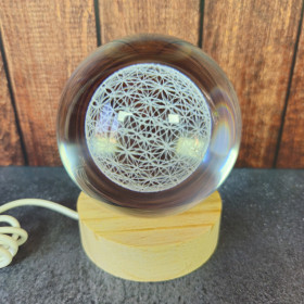 Veilleuse Fleur de vie multicolore USB