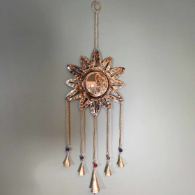 Carillon Indien Soleil et Lune : Harmonie Artisanale pour Votre Intérieur