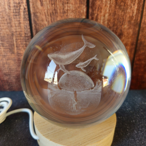 Veilleuse Baleines multicolore en usb