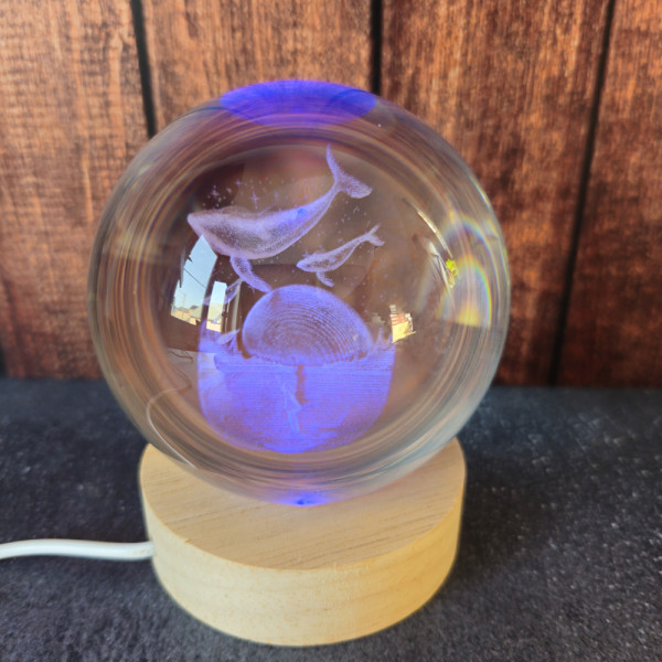 Veilleuse Baleines multicolore en usb