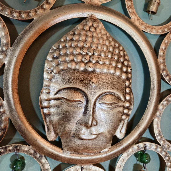 Carillon Indien Tête de Bouddha : Harmonie et Sérénité Artisanale