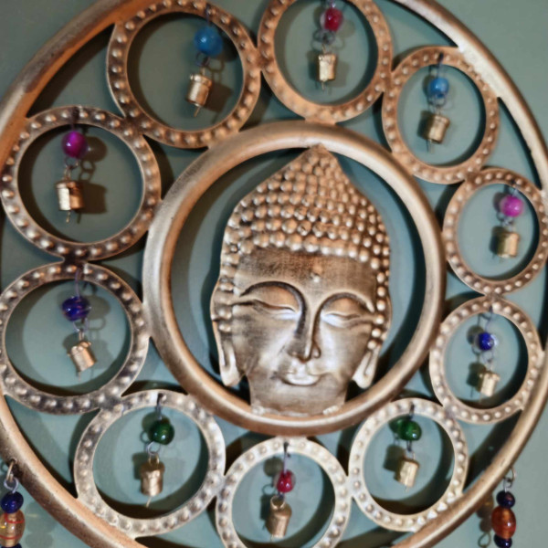 Carillon Indien Tête de Bouddha : Harmonie et Sérénité Artisanale